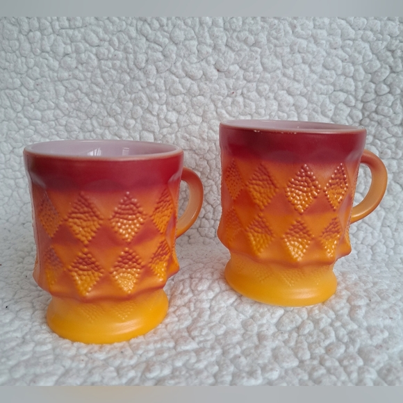 Vintage Anchor Hocking Fire King Set of 2 Cups/ Mugs - Picture 1 of 7